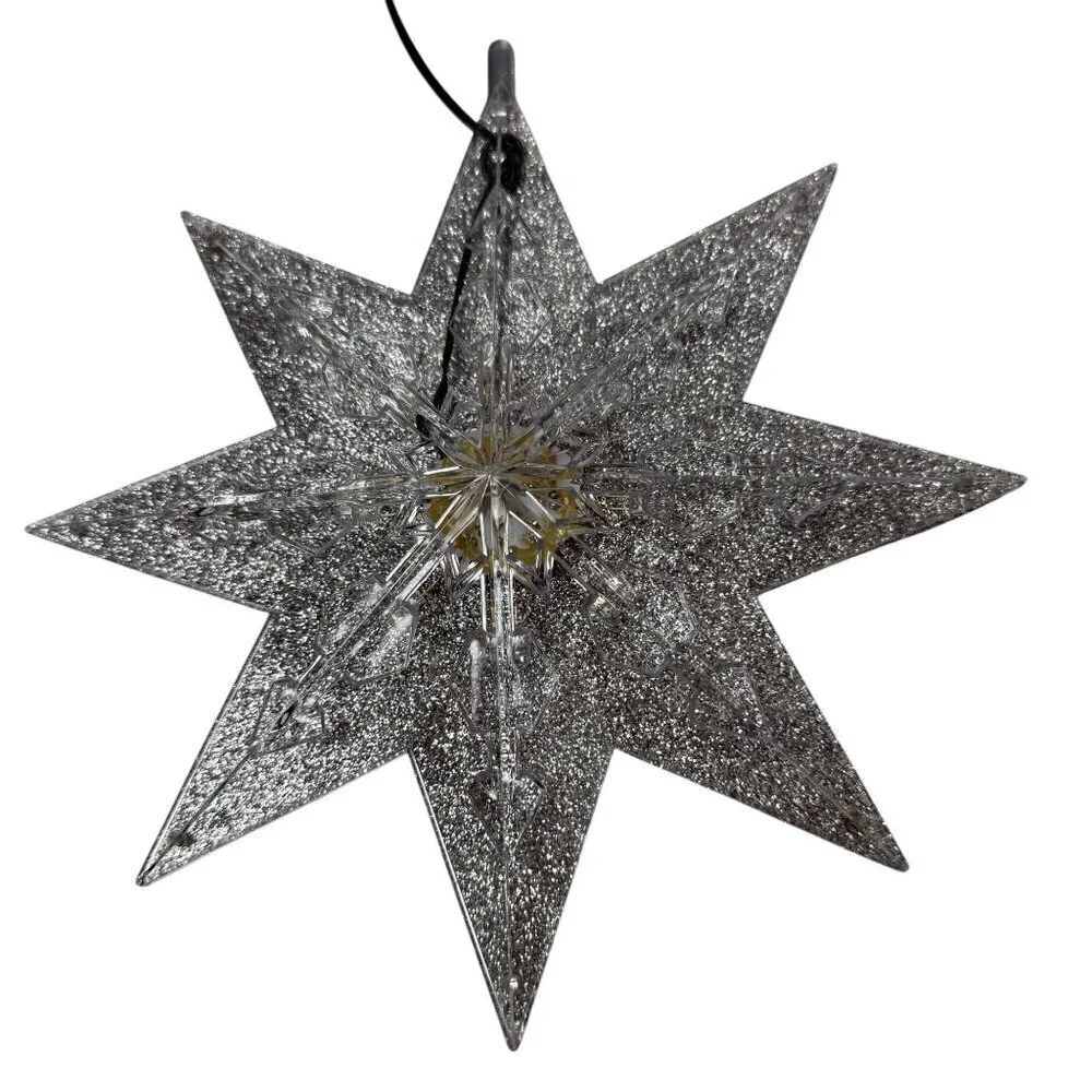 KURT ADLER Star Tree Topper Light Up Christmas Decor 8